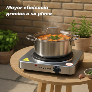 เตาไฟฟ้ากรุนเคล 1500W สแตนเลสสตีล พื้นผิวทำอาหาร 5 ระดับพลังงาน - Product Image 5