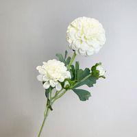 Chrysanthèmes artificiels haut de gamme à 5 têtes, en latex, toucher réel, pour la décoration de vases à la maison, à l'hôtel ou dans le salon