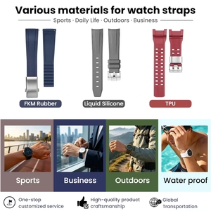 Correa de <span class=keywords><strong>Reloj</strong></span> de Caucho FKM para Audemars Piguet AP <span class=keywords><strong>Royal</strong></span> <span class=keywords><strong>Oak</strong></span> de 27 mm - Product Image 5