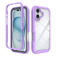 Pour iPhone 16 15 14 Pro Max 360 Protection complète avant arrière double couche robuste étui de téléphone portable pour iPhone 15 14 16