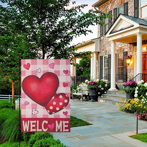 Bandera <span class=keywords><strong>de</strong></span> jardín <span class=keywords><strong>de</strong></span> arpillera con estampado digital <span class=keywords><strong>de</strong></span> doble cara <span class=keywords><strong>de</strong></span> 30x45cm, banderín I Love You para decoración festiva <span class=keywords><strong>de</strong></span> San Valentín - Product Image 6