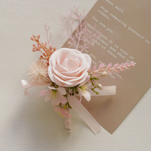Set de Flores Artificiales de Seda para Boutonnière de Boda, para Novio, Novia, Padrinos de Boda, Damas de Honor, Fiesta de Graduación, Evento Formal, <span class=keywords><strong>Pro</strong></span> Art - Product Image 6
