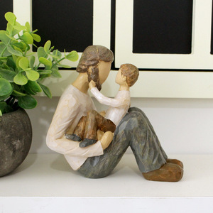 Estatua <span class=keywords><strong>de</strong></span> <span class=keywords><strong>Padre</strong></span> e <span class=keywords><strong>Hijo</strong></span> con Diseño <span class=keywords><strong>de</strong></span> Figura sin Rostro, Artesanía en Resina, Decoración Creativa para el Hogar y Escritorio - Product Image 1