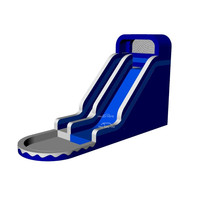 Toboggans aquatiques gonflables de grande taille de qualité commerciale pour enfants et adultes, toboggan aquatique gonflable pas cher pour l'extérieur avec piscine