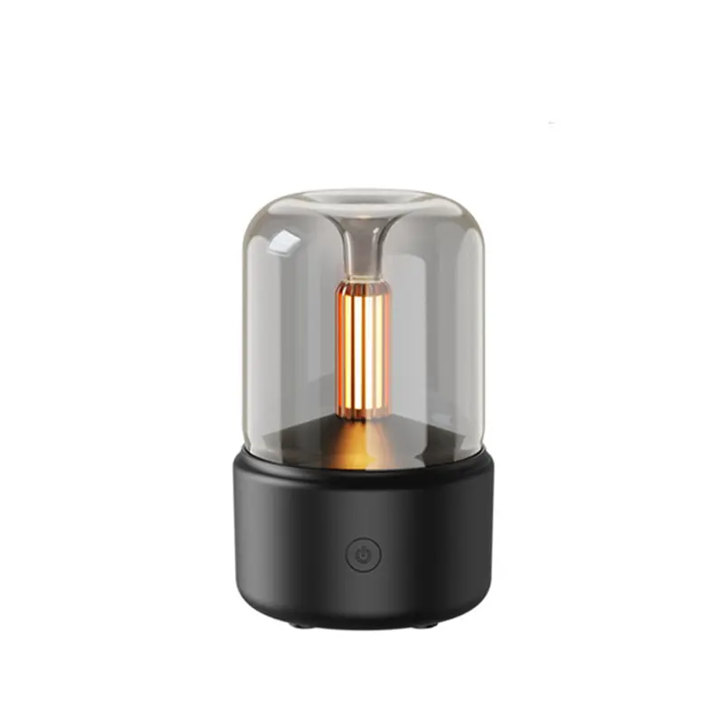 Difusor de aroma portátil candlelight, umidificador elétrico usb com 120ml para óleo essencial