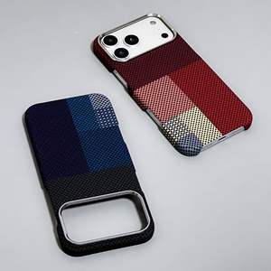 Funda Magnética para Teléfono con Diseño de <span class=keywords><strong>Fibra</strong></span> de Aramida, Semienvuelta, Precio de Fábrica al Por Mayor, para iPhone 17 Pro Max - Product Image 3
