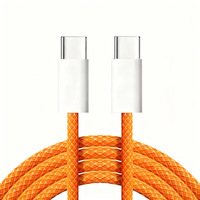 Câble USB-C vers USB-C tressé de 2 m à charge rapide PD 60W avec transfert de données pour la charge des téléphones mobiles iPhone 15/16/17/18