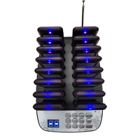 Système d'appel sans fil pour restaurant JT-916, 16 pièces, lumière LED violette, portée de 200 m, 433 MHz, pour café, restauration rapide, service d'appel des serveurs