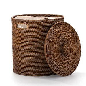 Panier à linge de rangement en rotin pour la maison décoration d'hôtel panier à vêtements couverture de rangement en osier faite à la main - Product Image 5