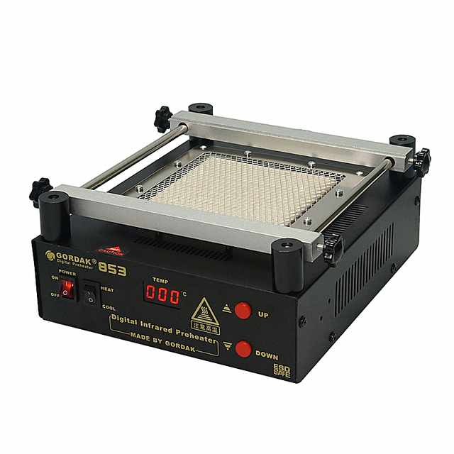 Original Gordak 853 IR Infrared Preheating Station Lead Free Preheater for BGA Repairing Desolder of PCB Board Tools Kit 220V
