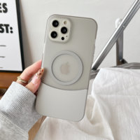 Prix de gros coque de téléphone PC magnétique deux en un de haute qualité avec design d'épissage 8 couleurs Ins Style pour IPhone15 16 17pro Max