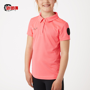 Custom Kids Equestrian Clothing Training Polo Performance Shirts Horse Riding <strong>Base</strong> <strong>Layer</strong> Children's <strong>Short</strong> <strong>Sleeve</strong> - Product Image 3