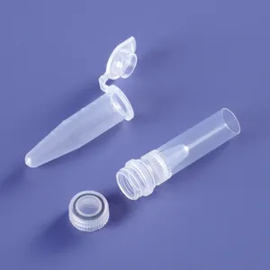 Tubi della microcentrifuga 5ml, Micro tubi graduati del laboratorio della centrifuga con la copertura a scatto per il laboratorio