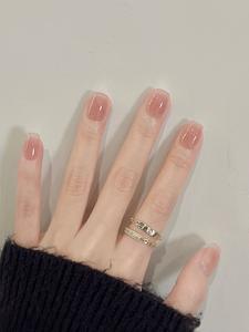 Marque privée Nouveaux ongles français Tip Short Home Press on Nails Vente en gros de haute qualité 10 pièces en acrylique <span class=keywords><strong>Faux</strong></span> ongles de luxe - Product Image 2