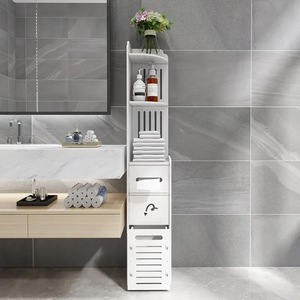 Estante Esquinero para <span class=keywords><strong>Baño</strong></span>, de Plástico, sin Perforaciones, Multicapa, de Gran Capacidad, Tipo Armario de Almacenamiento - Product Image 3
