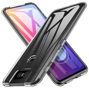 Capa tpu traseira para smartphone, case protetor, tpu macio, para asus zenfone 6, 6z, transparente, tpu, 6, 2019, zs630kl