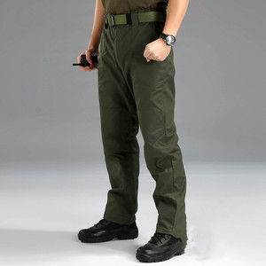 Tùy Chỉnh Ngụy Trang Mô Hình Thẳng Worsted Cotton Polyester Giữa Eo Lực Lượng Đặc Biệt Áo Dài Chiến Thuật Đào Tạo Quần Dây Kéo Bay - Product Image 4