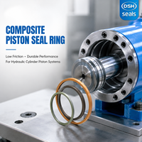 Joint de piston de vérin hydraulique à double effet compact, joint combiné pour équipement hydraulique, joint mécanique