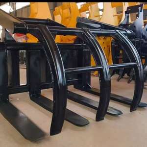 Suministro de fábrica a bajo precio: Horquilla de agarre de madera para cargadora de ruedas con bomba de motor y componentes centrales de cojinetes - Product Image 5