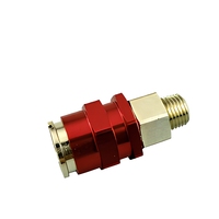 Kit de raccords rapides en nitrile anodisé rouge 1/4 pouce NPT, marque OEM, garantie 1 an, 0,1 kg, pour l'entretien automobile