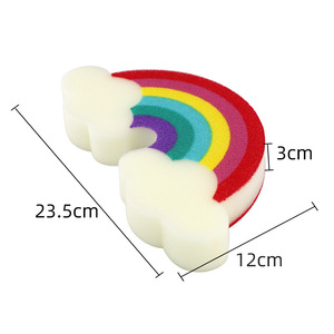 Éponge de bain en mousse pour enfants, en forme d'arc-en-ciel, pour les articles de bain pour bébés, en stock - Product Image 2