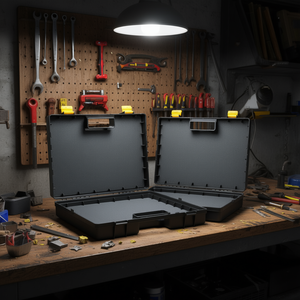 Étuis à outils universels en polypropylène, 2 pièces, avec doublure en mousse, rangement antichoc pour outils, surface en plastique mat rectangulaire - Product Image 2