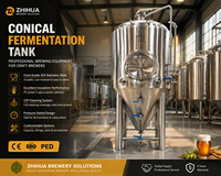 Fermenteur Conique Commercial 1000L Pressurisé Unitank avec Enveloppe de Refroidissement à Cavités pour Microbrasserie