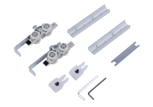 Kit <span class=keywords><strong>de</strong></span> roulettes à billes JOB à 4 roues en métal pour rail coulissant, pour armoire, <span class=keywords><strong>placard</strong></span>, entrepôt - Product Image 2