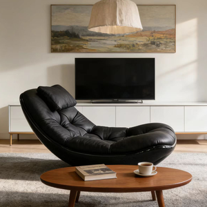 Sillón Reclinable <span class=keywords><strong>de</strong></span> Cuero Genuino <span class=keywords><strong>de</strong></span> Lujo, Chaise Longue, Muebles <span class=keywords><strong>de</strong></span> Sala <span class=keywords><strong>de</strong></span> Estar, Sillón Mecedor <span class=keywords><strong>de</strong></span> Diseño Nórdico, Cama <span class=keywords><strong>de</strong></span> Dormitorio - Product Image 6