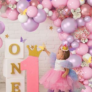 143 pièces rose violet <span class=keywords><strong>papillon</strong></span> ballons guirlande arc Kit violet papier <span class=keywords><strong>papillon</strong></span> ballon guirlande pour fête d'<span class=keywords><strong>anniversaire</strong></span> <span class=keywords><strong>papillon</strong></span> thème - Product Image 5
