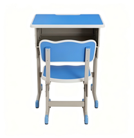 Ensemble de bureau et chaise réglables pour salle de classe, bureau d'apprentissage robuste pour étudiants, mobilier scolaire primaire, bureau et chaise individuels pour étudiants