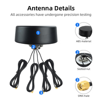 Antenne extérieure 3-en-1 pour véhicule, 4G LTE GPS WiFi, connecteur fileté, étanche IP67, omnidirectionnelle à gain élevé pour passerelle IoT, personnalisable OEM