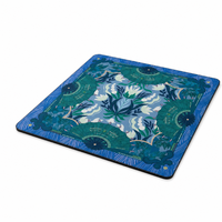 Mesa de Mahjong Americana Plegable y Portátil de Lujo con Tapete de Goma Natural de 33x33 Pulgadas, Envío Rápido