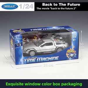 Modè<span class=keywords><strong>le</strong></span> de <span class=keywords><strong>voiture</strong></span> DeLorean en alliage moulé sous pression à l'échelle 1:24, inspiré de <span class=keywords><strong>la</strong></span> série À l'avenir, avec portes ouvrantes, contrô<span class=keywords><strong>le</strong></span> de <span class=keywords><strong>la</strong></span> force, dans un coffret cadeau coloré - Product Image 4