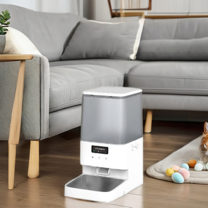 CITICITY Gamelles doubles intelligentes réglables pour animaux de compagnie, avec support, en acier inoxydable, sur table élévatrice automatique - Product Image 1