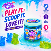 Bonbons liquides Slime Gooey Gummy en pot, amusants et interactifs, à peler, saveur de sauce acidulée, assortiment de fruits aromatisés