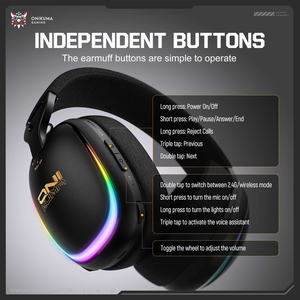 Hot-selling ONIKUMA ONKJF22X12 <b>wireless</b> game headset active noise reduction low latency DJ sports CE/FCC/ROHS certification - Product Image 6