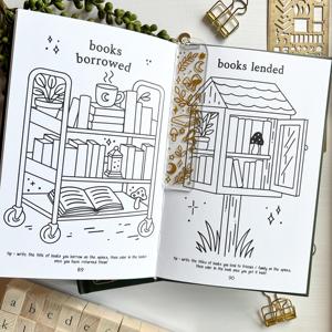 สมุดบันทึก LABON Reading Companion Journal ปกแข็ง พร้อมบันทึกการอ่านหนังสือ  พร้อมช่องติดบันทึกสีสันสดใส  ขนาด A5  วางแผนการอ่านวรรณกรรม  และจัดระเบียบหนังสือ - Product Image 5