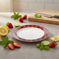 Assiettes en mélamine personnalisées, pièces, plateau pour service de noël, vente en gros