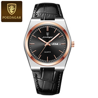 POEDAGAR 930 Montre en Cuir de Luxe pour Homme, Sportive et Lumineuse, Étanche, Quartz, Vente en Gros