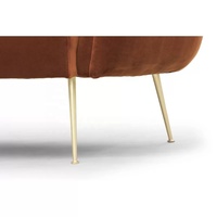 Canapé d'angle moderne en velours capitonné avec cadre en bois, design mi-siècle, pour salon