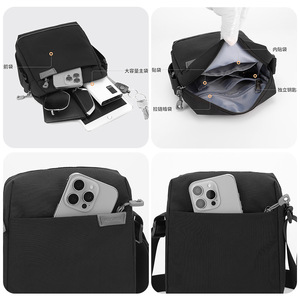 Sac de poitrine mini sport en polyester de bonne qualité avec fermeture éclair, petit sac bandoulière avec trou pour écouteurs, logo personnalisé - Product Image 5