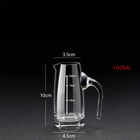 Carafe à vin JH 2026 grande capacité à base épaisse avec poignée, décanteur conique effilé vers le haut avec échelle de graduation numérotée