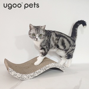 Novo produto s em forma de gato ondulado cartão, gato arranhões grande gato placa de arranhões brinquedo-halloween padrões - Product Image 5