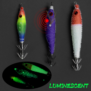 2025 nouvelle peau douce <span class=keywords><strong>Mini</strong></span> calmar lumineux gabarit appâts de pêche bois crevettes leurres de pêche avec <span class=keywords><strong>crochet</strong></span> parapluie pour poulpe d'eau salée EGI - Product Image 4