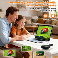 Loupe numérique portable 8 LED 1000X avec écran de 2 pouces, microscope électronique de haute qualité, jouet pour enfants avec carte SD de 32 Go