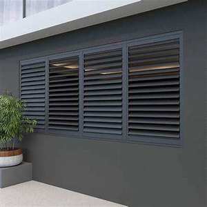 บานประตูหน้าต่างอลูมิเนียมอัลลอยด์แบบแนวนอนทันสมัย KAKADU Bay Way พร้อมบานเกล็ดแบบ Plantation Shutters - Product Image 1
