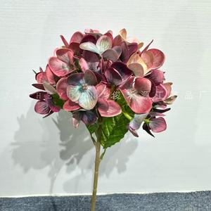 Fleur artificielle en soie Junheyuan, hortensia à branche unique, décoration intérieure, 54 pétales, finition mate - Product Image 4