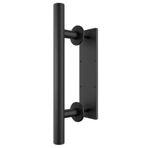 มือจับประตูบานเลื่อนเหล็ก WEKIS Rustic ขนาด 12 นิ้ว แข็งแรงทนทาน สีดำซาตินทันสมัย สำหรับคลังสินค้า อพาร์ทเมนท์ ติดตั้งง่าย - Product Image 2