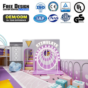 ชุดสนามเด็กเล่นในร่มเชิงพาณิชย์พร้อมอุโมงค์ LED ได้รับการรับรองมาตรฐาน ASTM F963 และ EN71 อุปกรณ์เล่นสำหรับเด็กสำหรับห้างสรรพสินค้าและร้านกาแฟ - Product Image 1